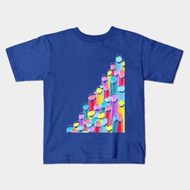 Pillars of colour Kids T-Shirt by Swadeillustrations
